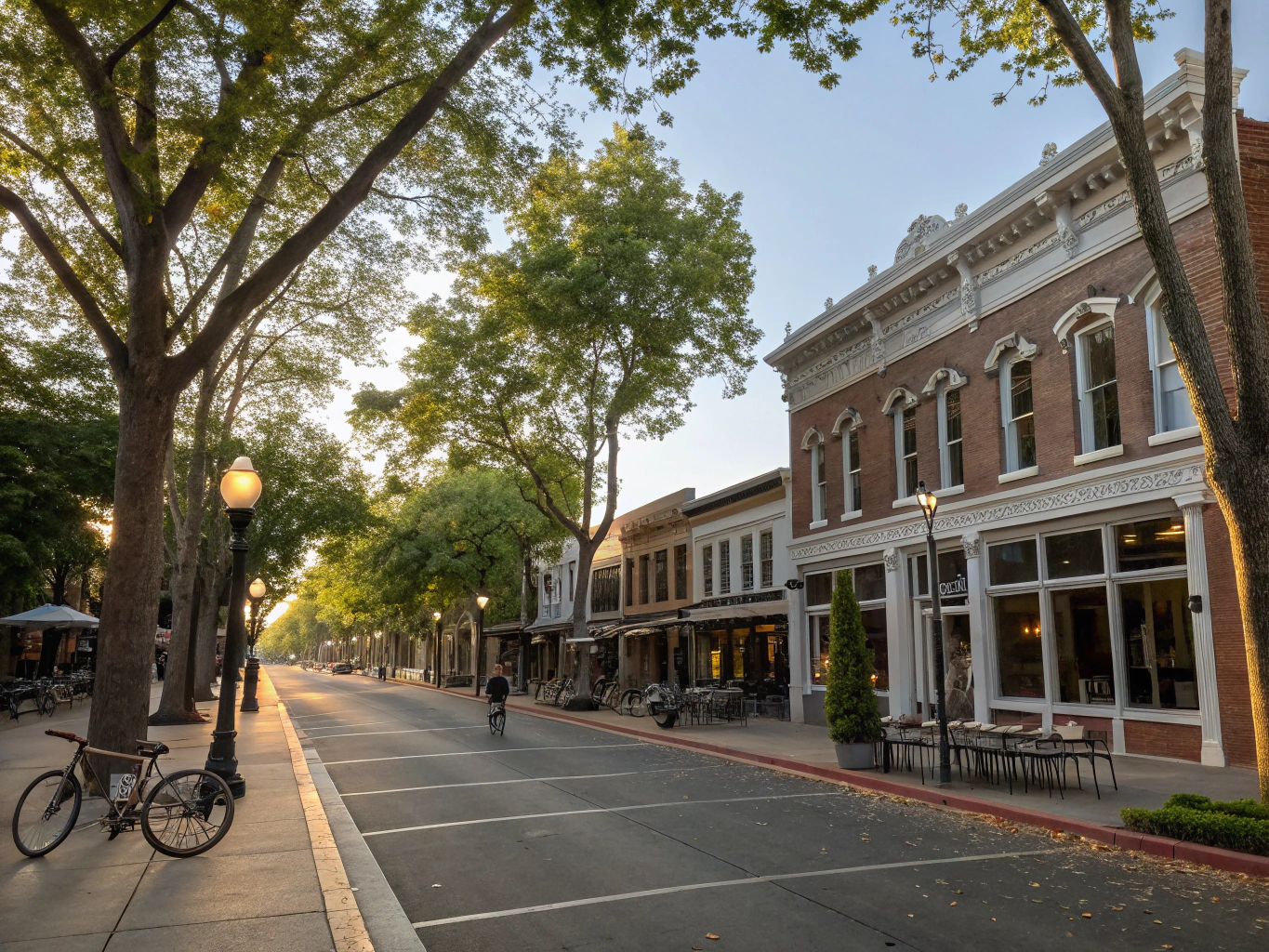 Downtown Klamath Falls town backdrop